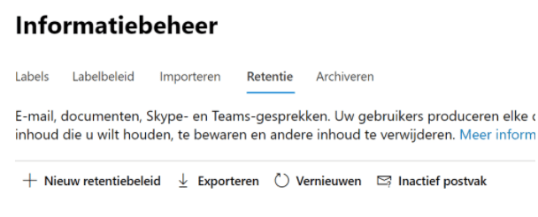 Archiveren Microsoft