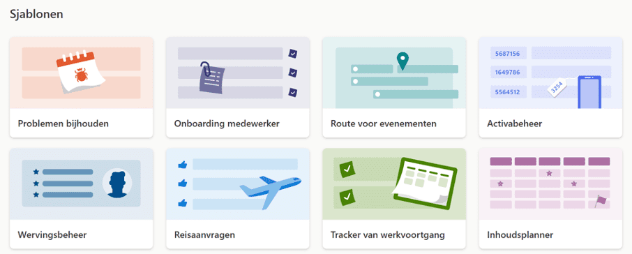 Listsjablonen
