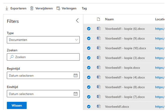Archiveren Microsoft