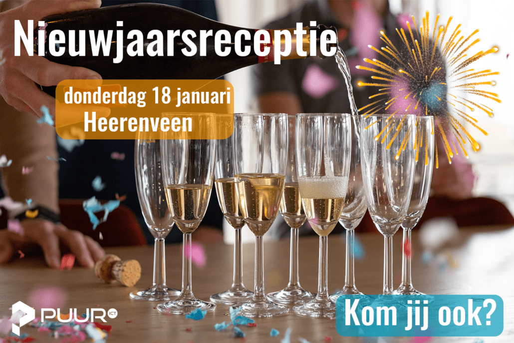 nieuwsjaarsreceptie kaart Puur